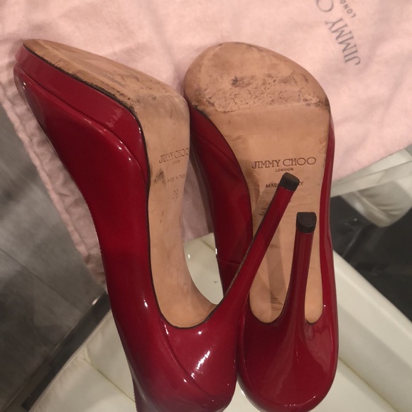 Authentic jimmy choo red shoes - Picture 5 of 9